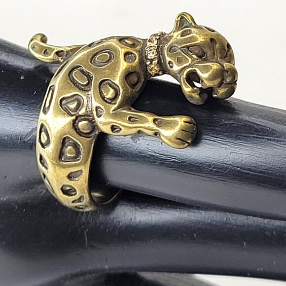 Animal Ring Leopard Cheetah Jaguar Theme Jewelry Ring - Size 6.5, Size 7.5 - Picture 1 of 13